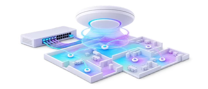 Network and Wi-Fi design illustration