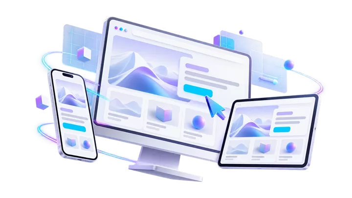Website creation illustration